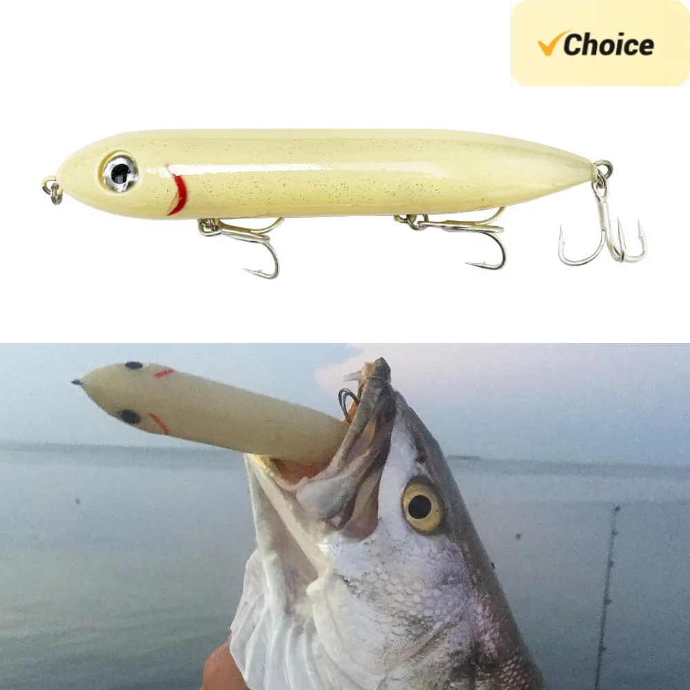 TSUYOKI 탑워터 펜슬 루어 2024 표면 Moonwalker WTD 루어 126mm 26g 플로팅 미끼 워블러 Heddon  Super Spook 워킹 미끼 - AliExpress