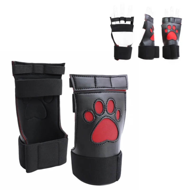Cosplay Gloves Sexy Boxing Fetish Dog Paw Mitt Gloves Halloween Prop Toys