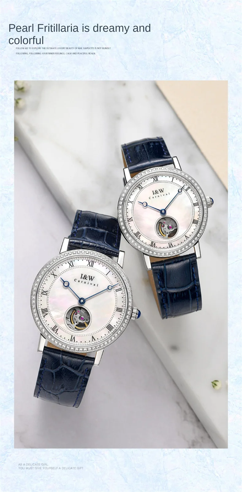 Orologio meccanico ultra sottile Carnival Brand IW Series da uomo con cinturino in pelle, movimento MIYOTA, tourbillon, orologio da uomo di lusso_voghion.com