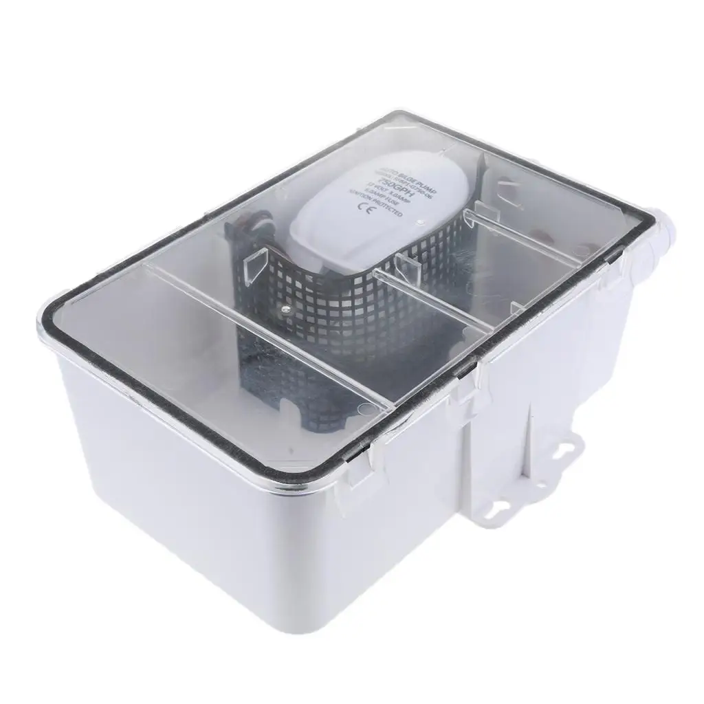 

Waste Sump Drain Pump System 600GPH 12V Boat RV Bilge Drain Box