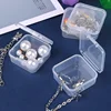 20/1Pcs Mini Plastic Box Square Transparent Storage Box for Jewelry Earrings Ring Organizer Box Household Groceries Container 3