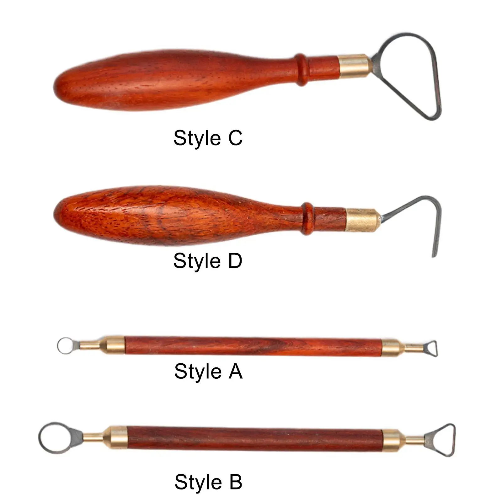 Pottery Cup Handle Modeling Tool Portable Handmade Model Making with Wooden Handle Craft DIY Teacup Mug Handle Sculpture Scraper