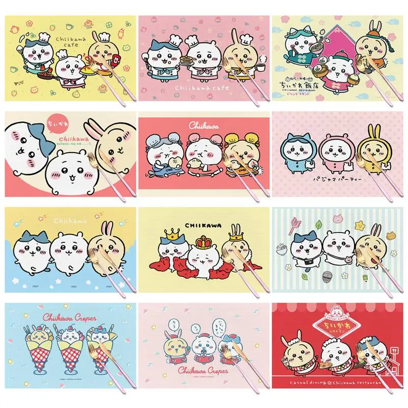 

Новый изолированный коврик для еды Kawaii Chiikawas, домашний Противоскользящий коврик для обеденного стола, впитывающий воду