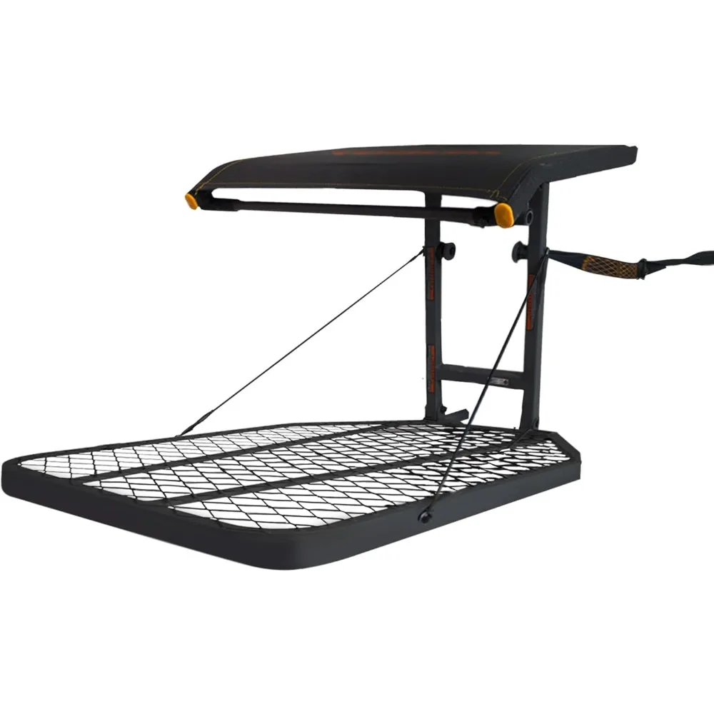 Lightweight Steel Big Game Captain Treestand with Flip-Back Flex-Tek Seat, 300 lbs Capacity