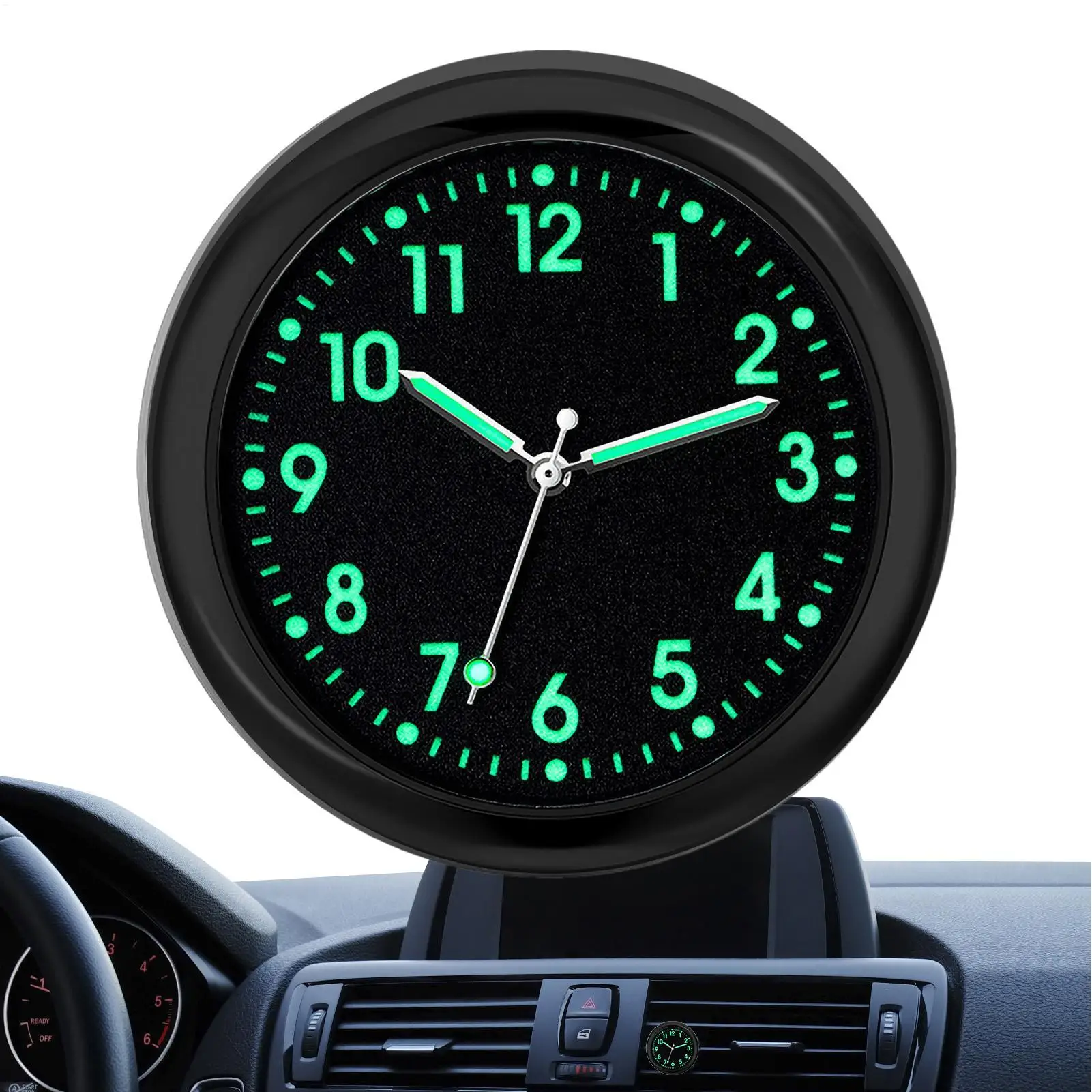 Luminous Clock For Car Dashboard Small Analog Clock Quartz Automotive Replacement Clocks Stick On Clock For Car Dashboard Sticky