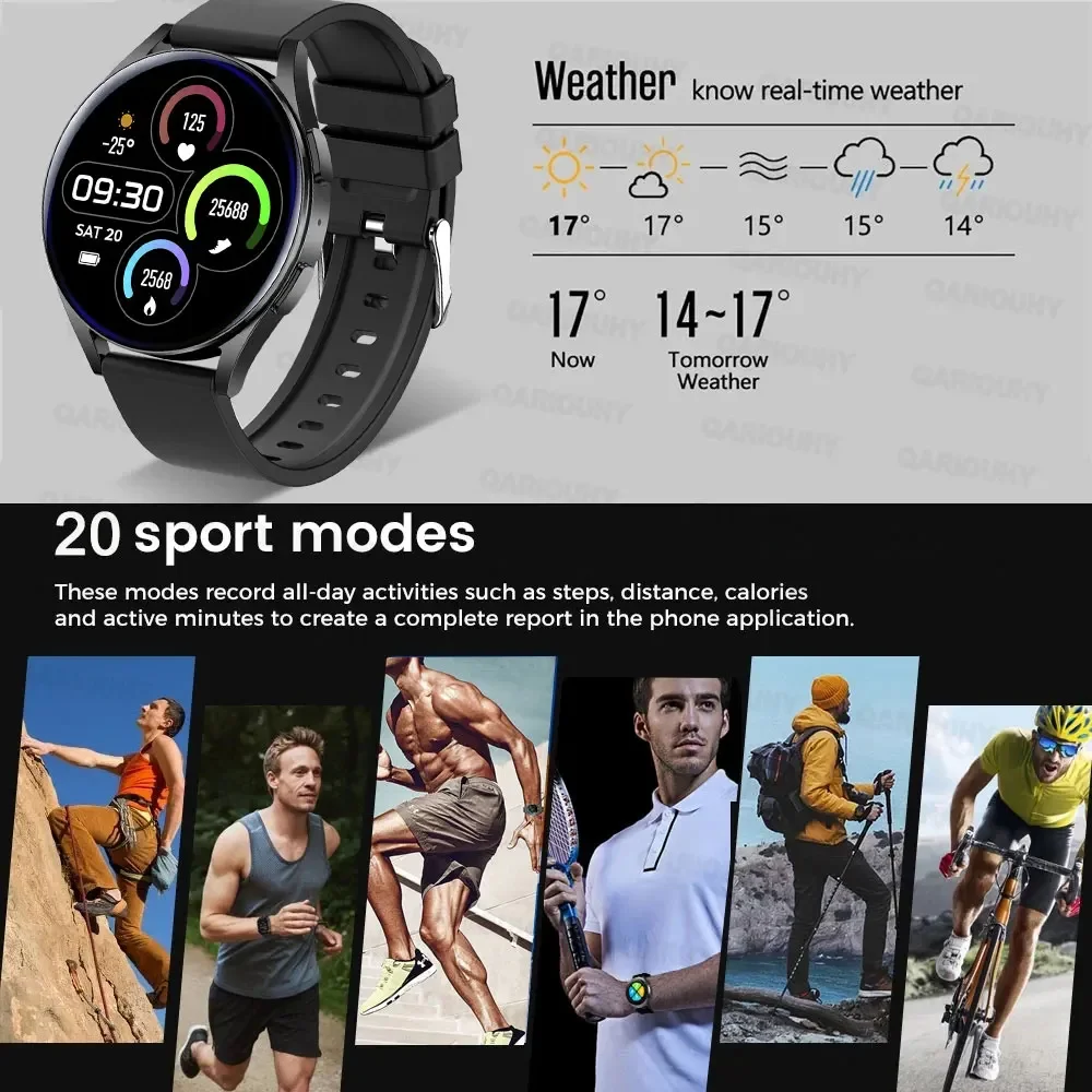 Smart Watch Men Women Full Touch Blood Pressure Blood Oxygen Bluetooth Call Sports for Android IOS