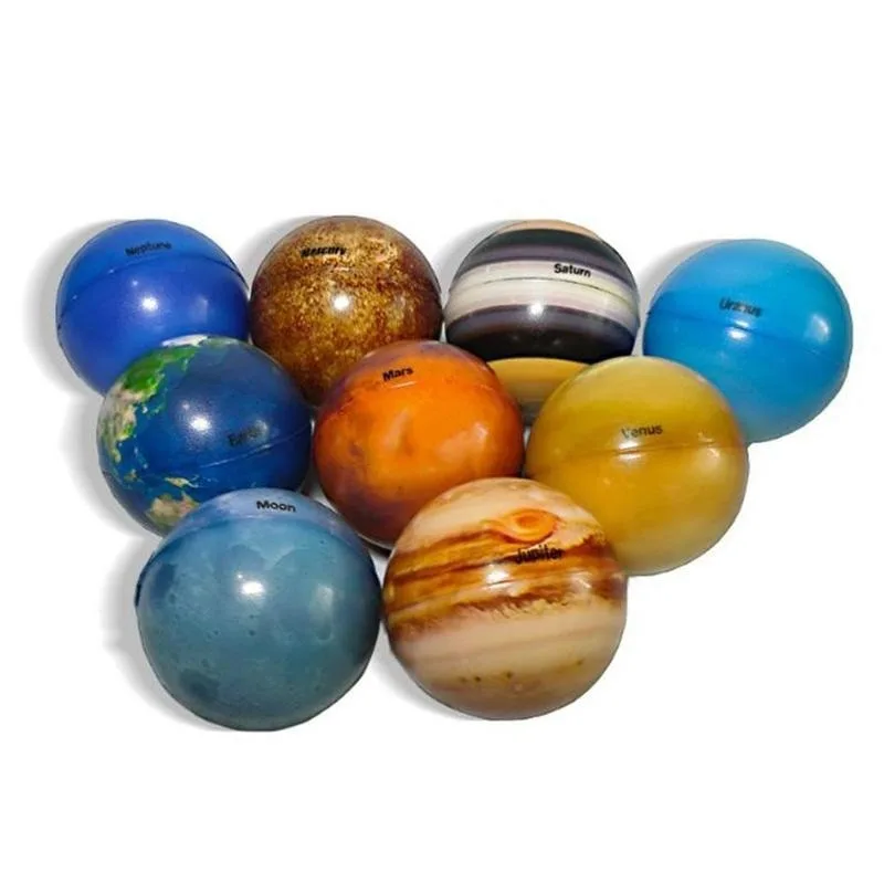 

Color Printing Solid Soft Ball Bouncy Ball Toy Children Educational Funny Toys Universe Eight Planets Moon Early Education Tools