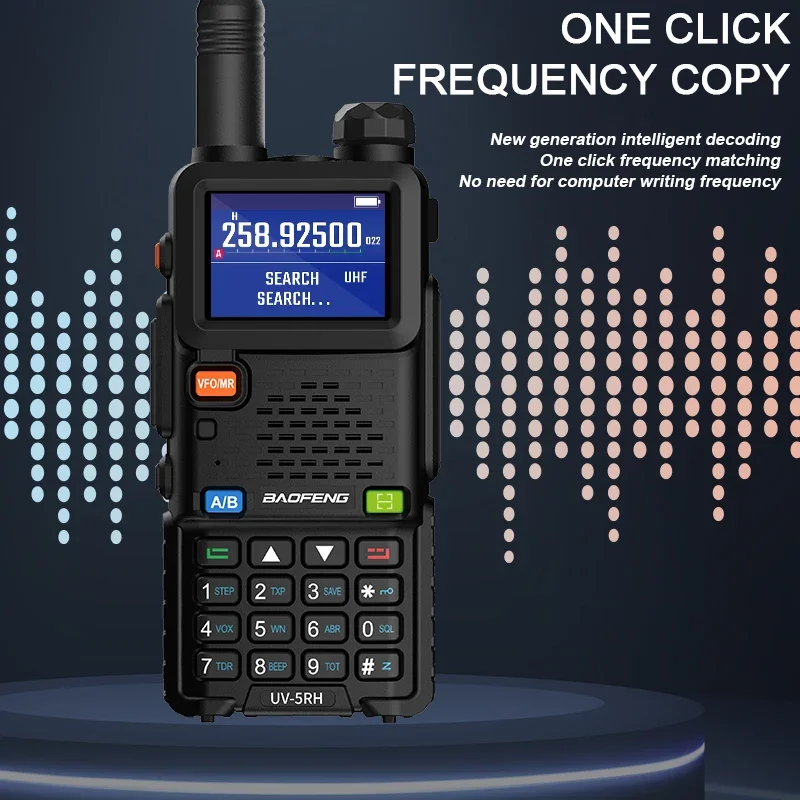 Baofeng UV-5RH Air Band Walkie Talkie Tri-Power Wirless Copy Frequency Multi-Band AM FM NOAA Long Range Receiver 2 Way Ham Radio