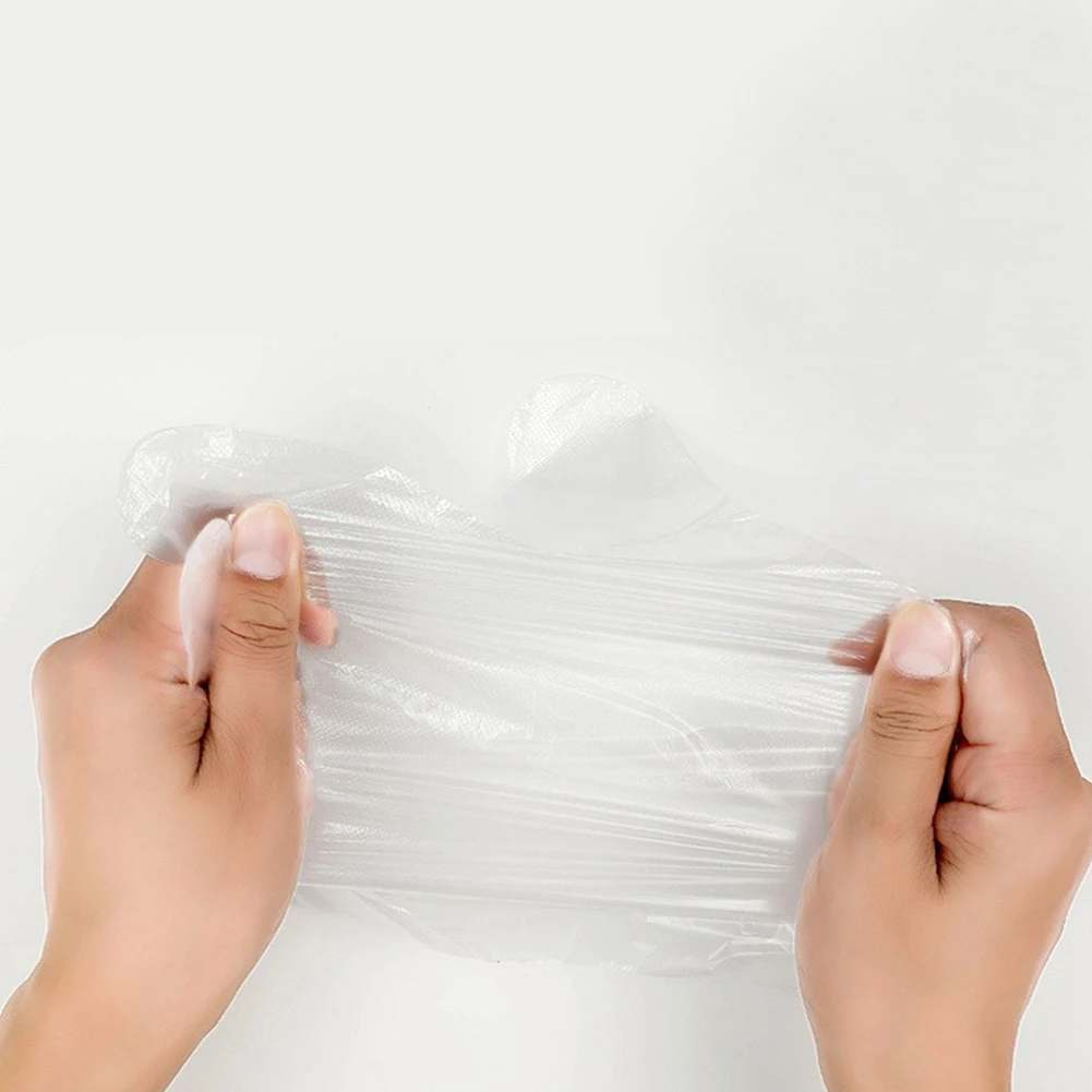 

100pcs Food Grade Transparent Disposable Gloves Kitchen Accessories Film Gloves For Food Cleaning Cooking Burgers Using Gloves