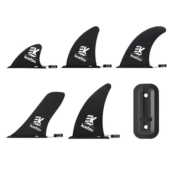 Pinna per Tavola da Surf 4.5/8/9/9.5/10 Pollici, Accessori SUP, Pinna Scorrevole per Stand Up Paddle Board, Pinna Staccabile per Surf e Onde, Stabilizzatore
