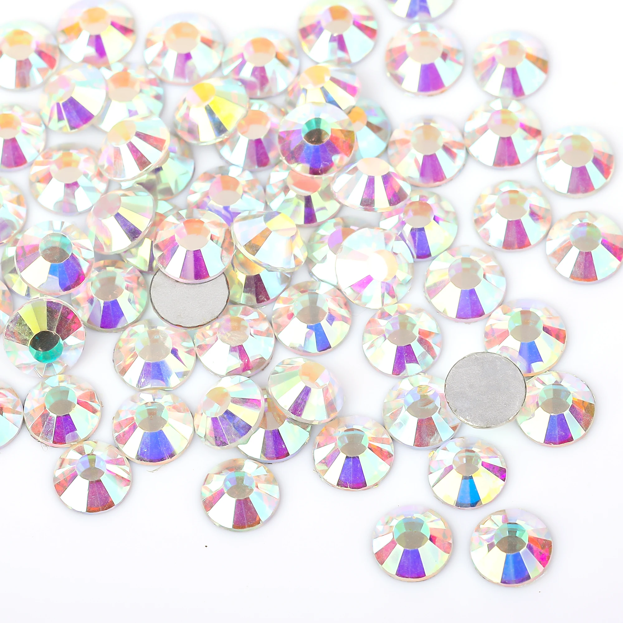 Radiant Crystal AB Hotfix Rhinestones - Premium Iron-On Sparkle
