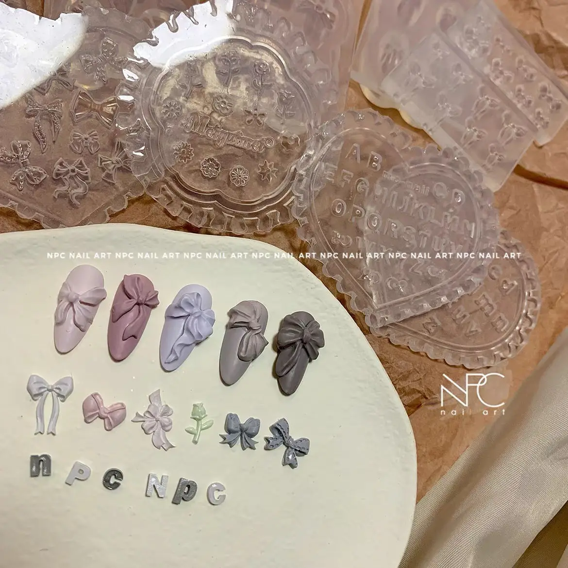 1pc Bowknot 3D Acrylic Mold Nail Art Decorations Nails DIY Design