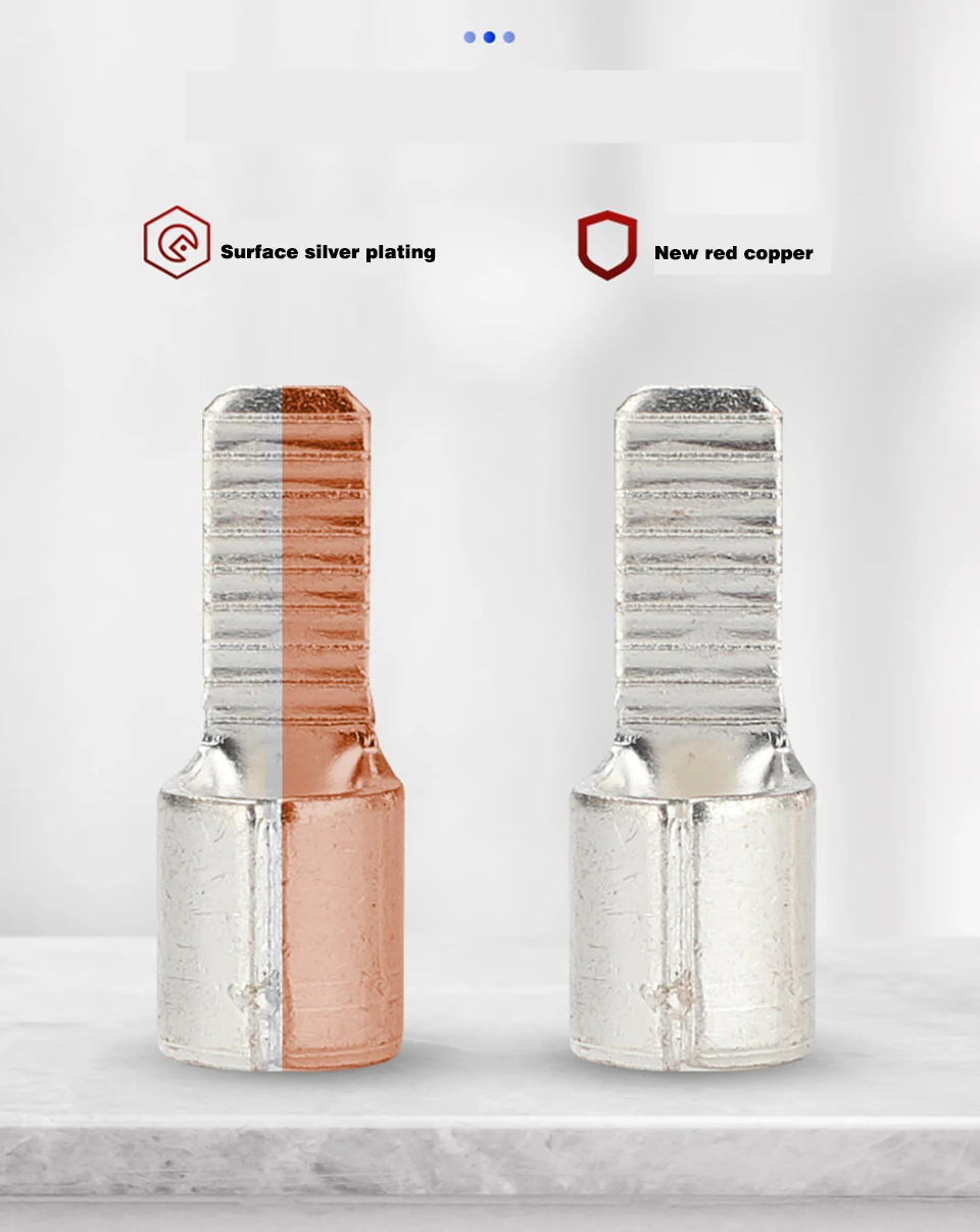 Description Picture 4 of itemC45 contact pin Copper Tin Plated DZ47 Circuit Breaker plug Pin-Shaped Cable Wire Lug Insert Crimp Terminal 1.5-25 Terminal lugs