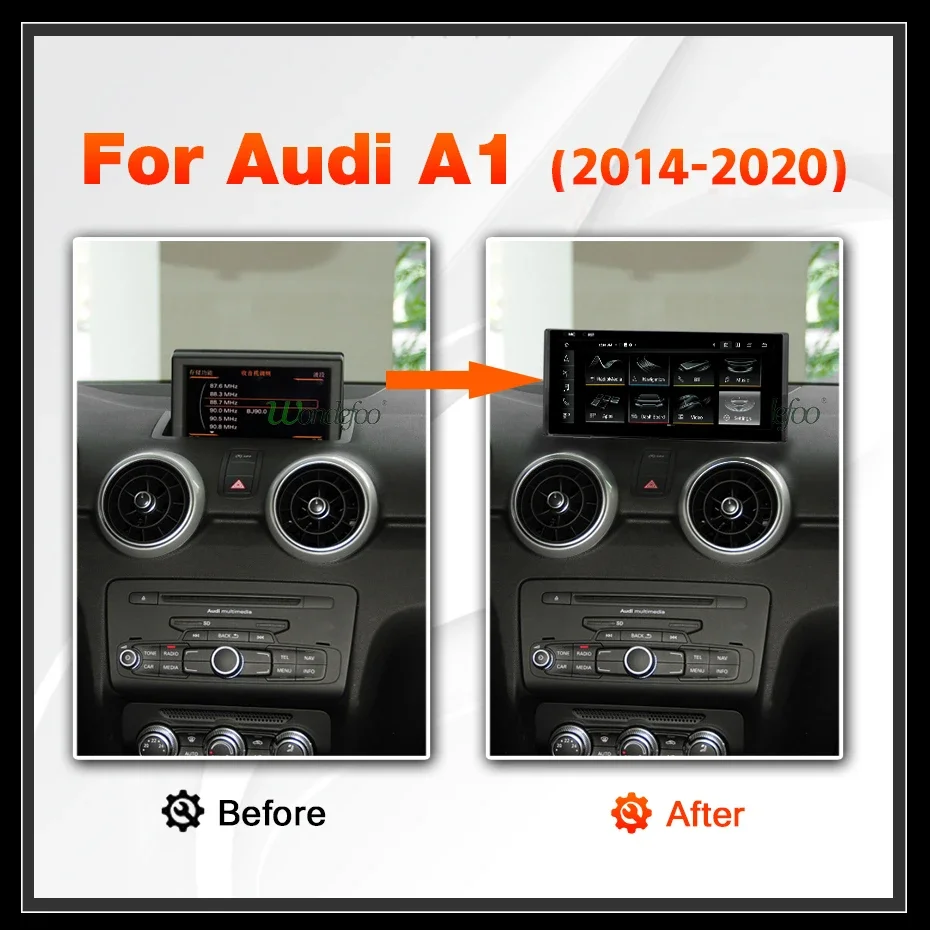 Radio para Auto con Pantalla de 12.5 Pulgadas, Carplay Inalámbrico, Android 15, Estéreo para Auto, para Audi A1 2014-2020, Autoradio, GPS, BT, Reproductor Multimedia, 4G LTE 2