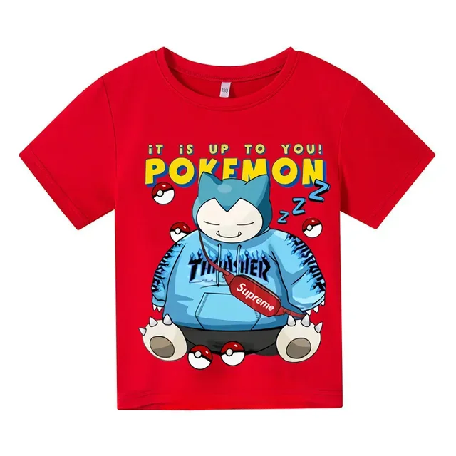 thumbnail image 1 of Camiseta de verano popular de Pikachu para niños, ropa para niños y niñas, camiseta de manga corta informal y cómoda con cuello redondo y dibujos animados para bebés, 1 of 5