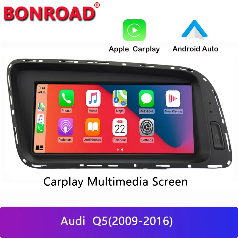 Bonroad Car Apple Carplay Touch Screen Android Auto For Audi Q5 2009