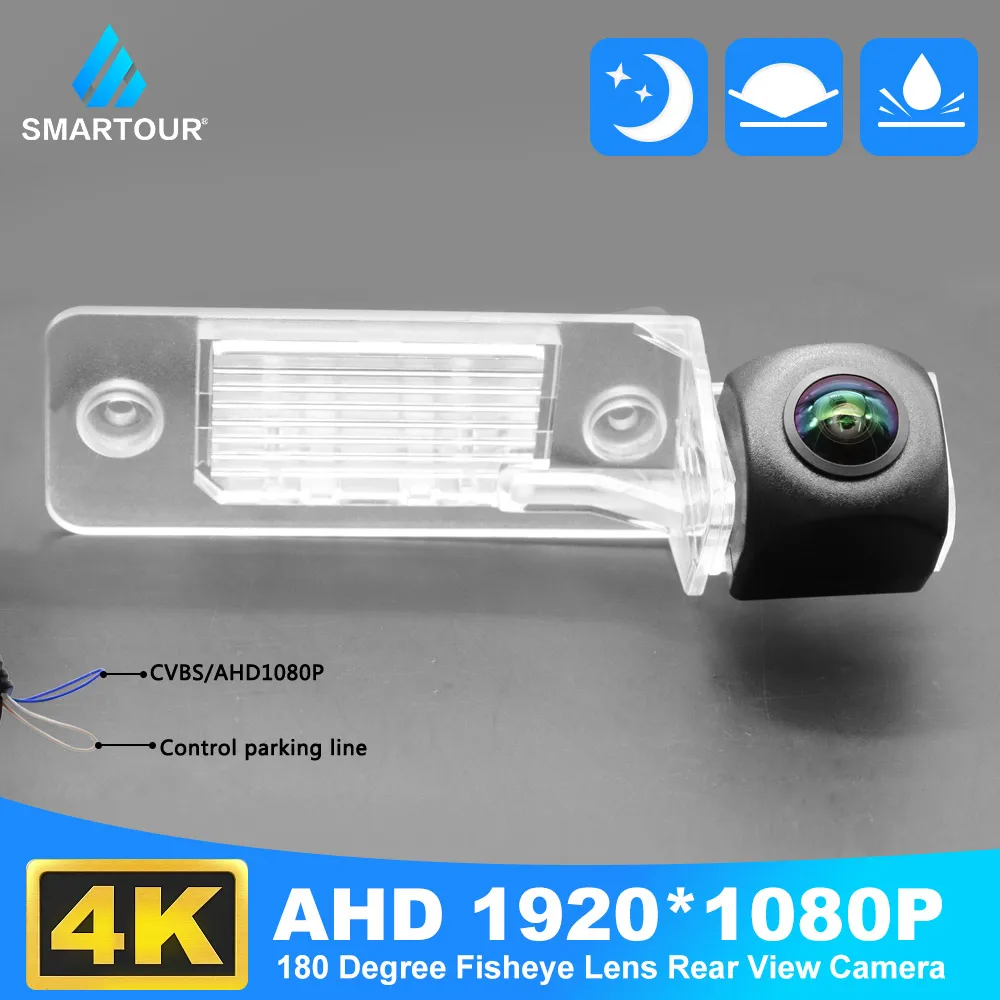 

Smartour AHD 1080P Car CCD Rear Camera Fisheye Lens Night Vision Waterproof HD For Tiguan Touareg POLO Sedan Santana Passat