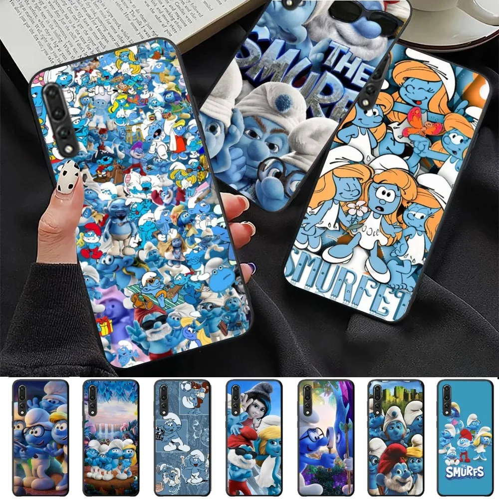 Cartoon The S-Smurfs Anime Movie Phone Case Per Huawei P 8 9 10 20 30 40 50 Pro Lite Psmart Honor 10 Lite 70 Mate 20Lite