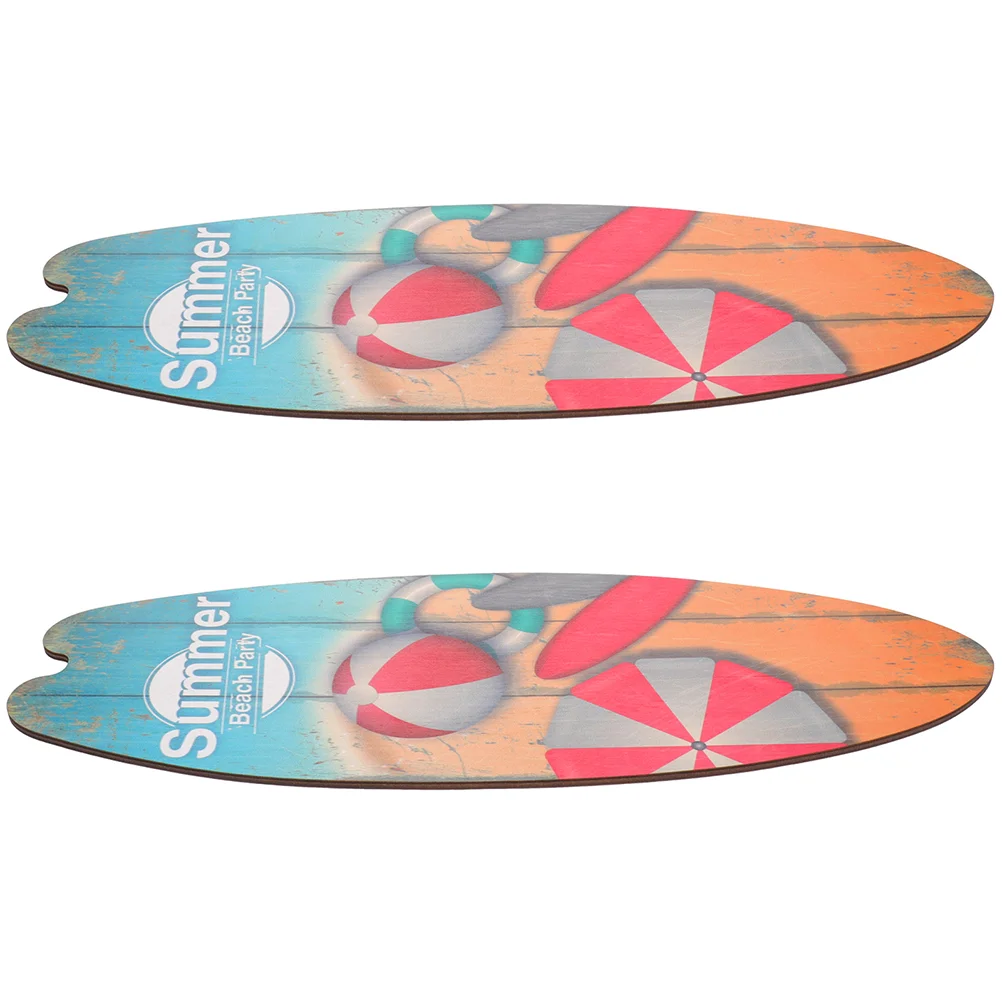 

2pcs Surfboard Wall Wooden Surf Board Wall Decoration Vintage Wall Hanging Sign Decorative Surfboard