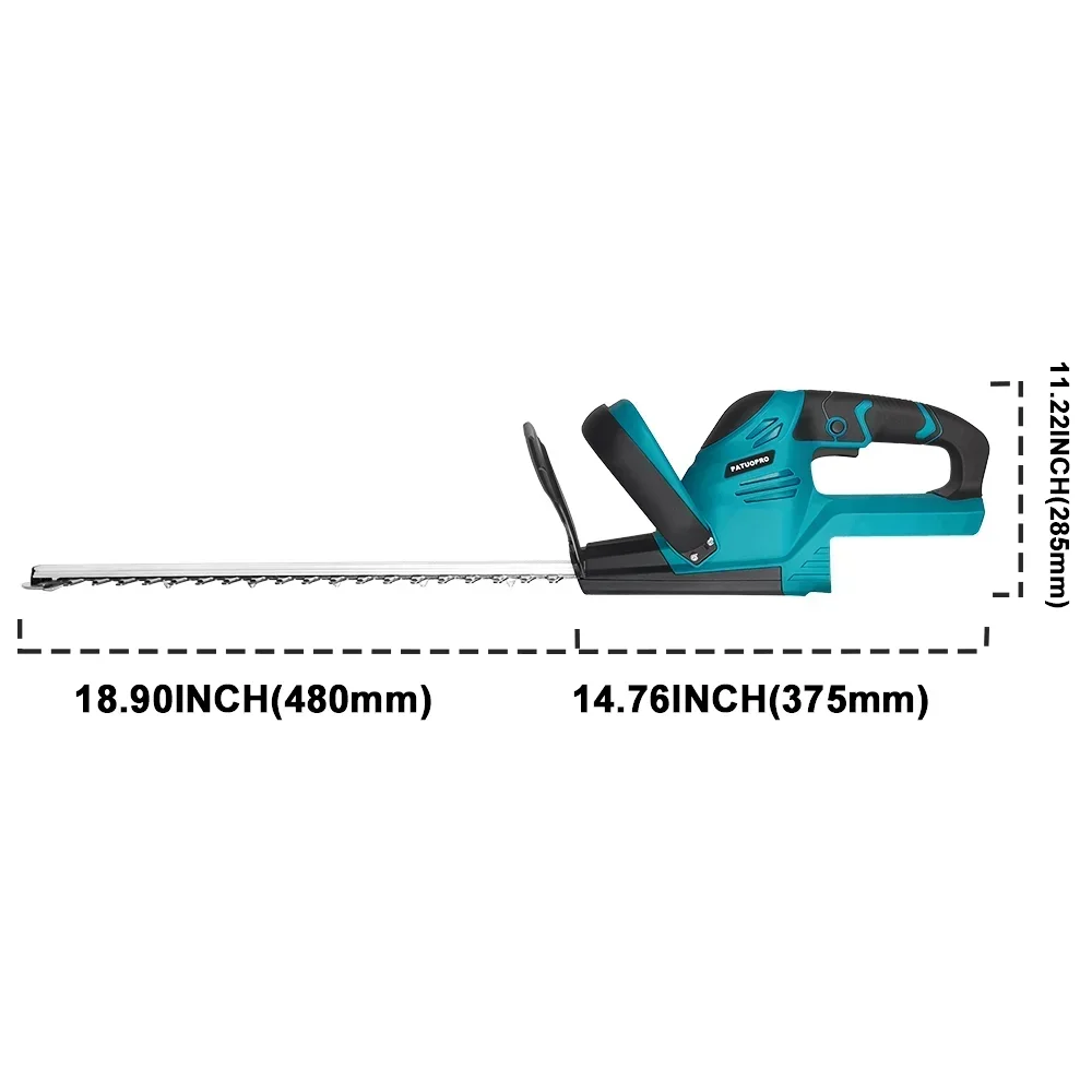 480MM Cordless Electric Hedge Trimmer Rechargeable Multifunction Double Blades Garden Lawn Mower Tools For Makita 18V Battery 4