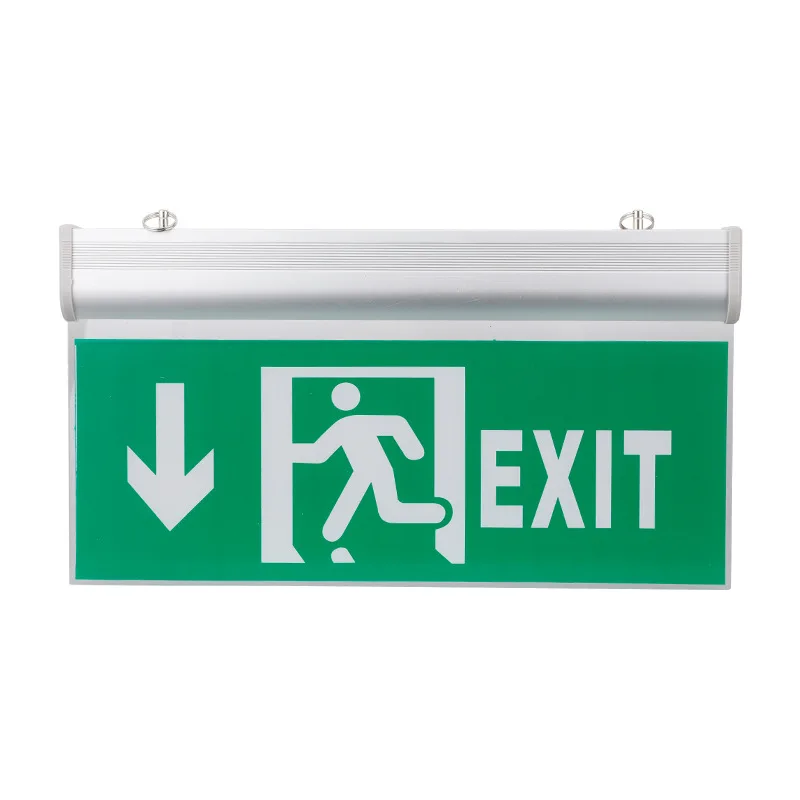 AC110V 220V White EXIT Lights Emergency Lamp for Power Loss Rechargeable Safety Light Led Warning Lighting Warn Professional