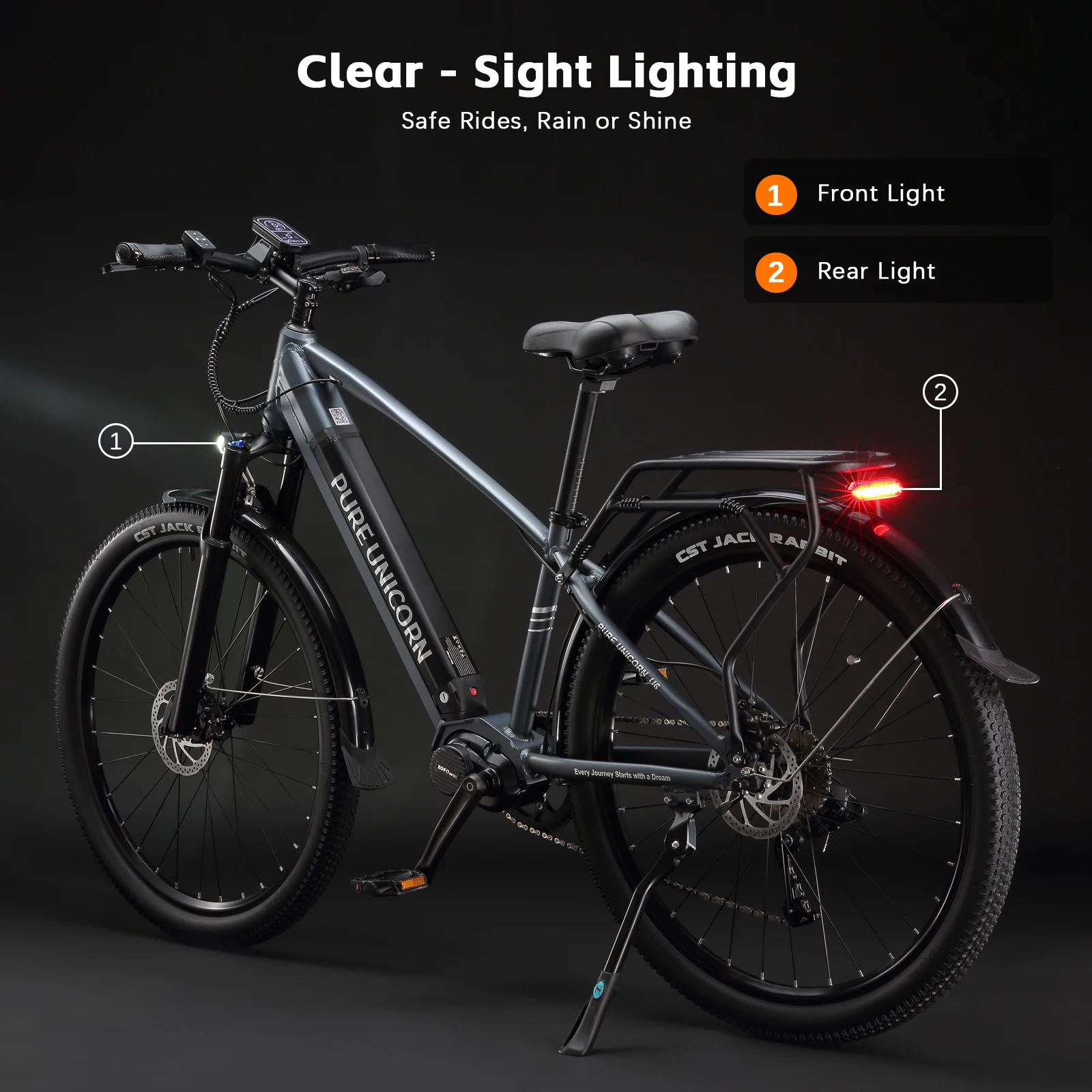 PURE UNICORN U6 Mittelmotor E-Bike 90Nm Drehmomentsensoren Elektrofahrräder 35km/h 48V 14Ah 500W 29 Zoll E-Bike für Erwachsene mit Luftfederung – Detail 9