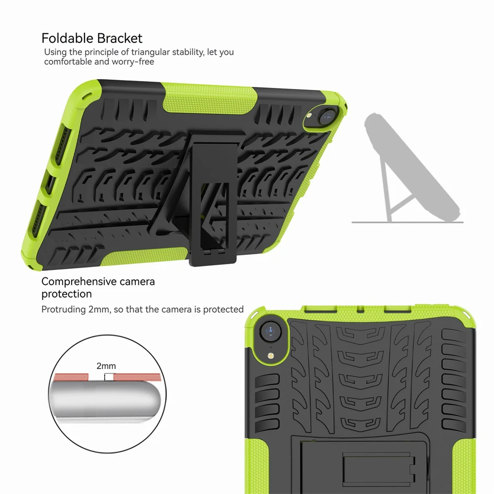 Custodia Pro da 11 pollici rigida per PC Tpu antiurto Dual Shell Mini 6 5 4 3 2 1 con supporto per Ipad 10th 9th 8th_voghion.com
