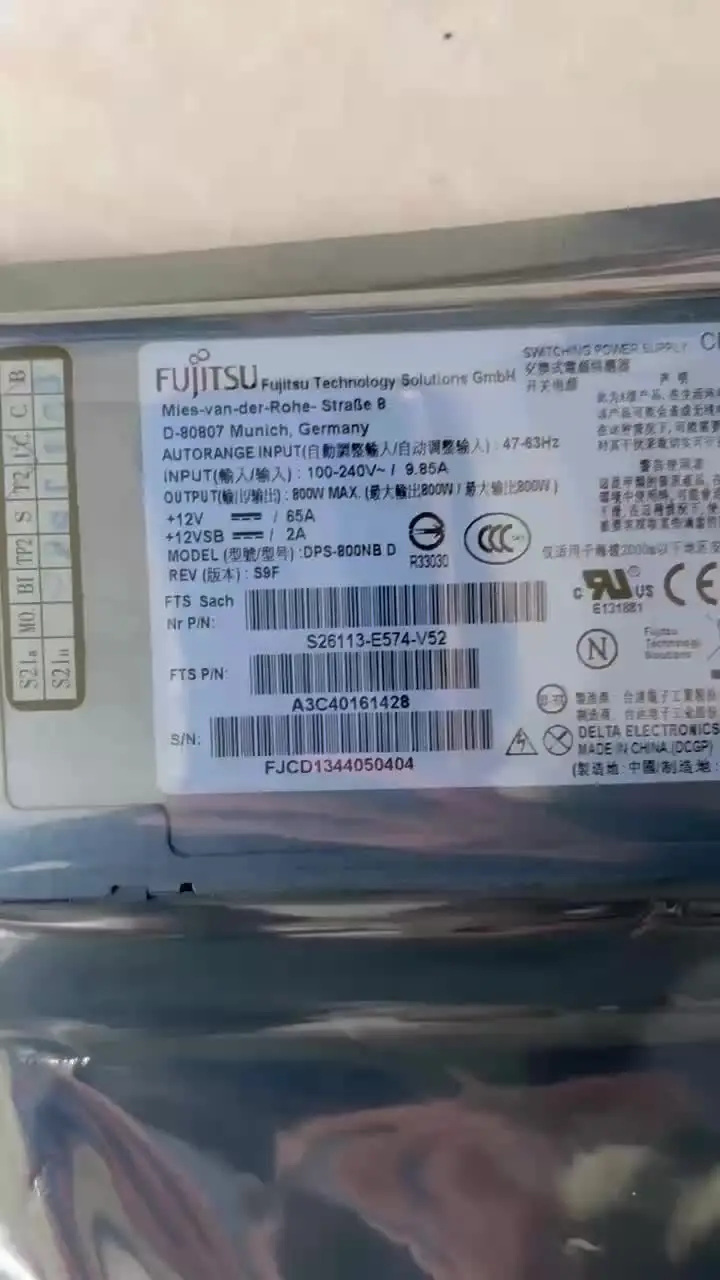 MIDTY Almost PSU for D80807 800W Switching Power Supply DPS-800NB D S26113-E574-V52 A3C40161428 MIDTY Almost PSU For Acbel 550W Power Supply FSB002 :