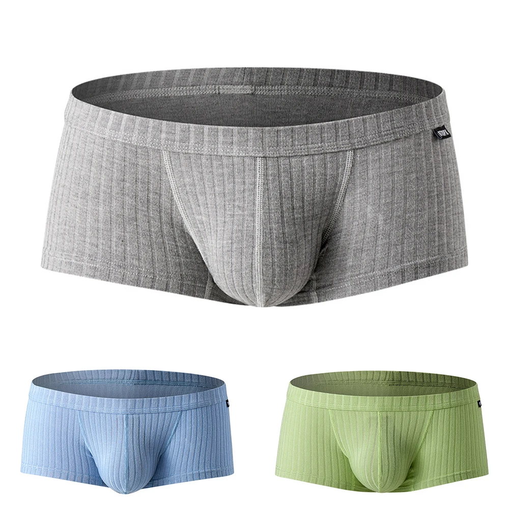 

Mens Boxer Trunk Underpants Pouch Enhancing Low Waist Sweat Breathable Shorts Sexy Underwear Briefs M-XXL