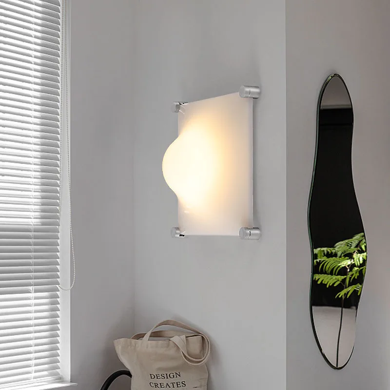 Italian Bolla Wall Lamp Bedroom Designer Vintage Sconces Light Acrylic Shade
