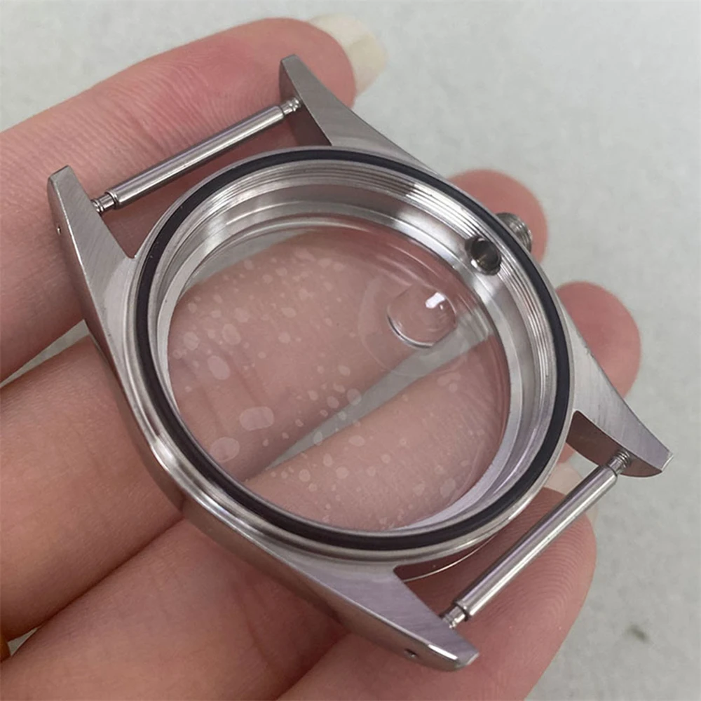 For Nh35 Case 36MM Acrylic Mirror Stainless Steel Watch Case for NH35/NH36/4R Movement Watch Parts Accessories