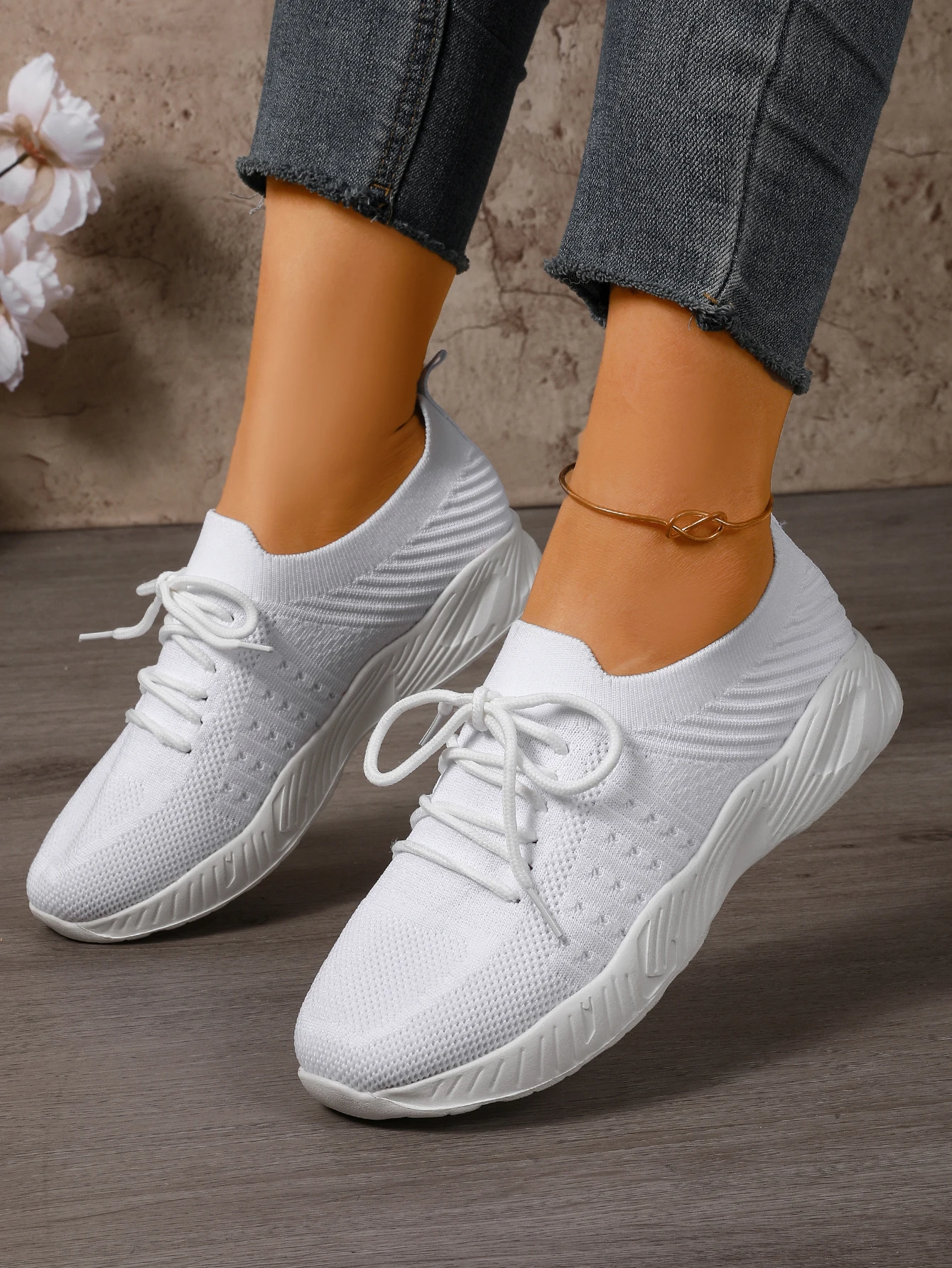 Sommer-Damenschuhe, atmungsaktive Freizeit-Sneaker mit Schnürung, vulkanisierte Schuhe, Damen-Plateau-Sportschuhe, Damen-Tennisschuhe – Detail 19