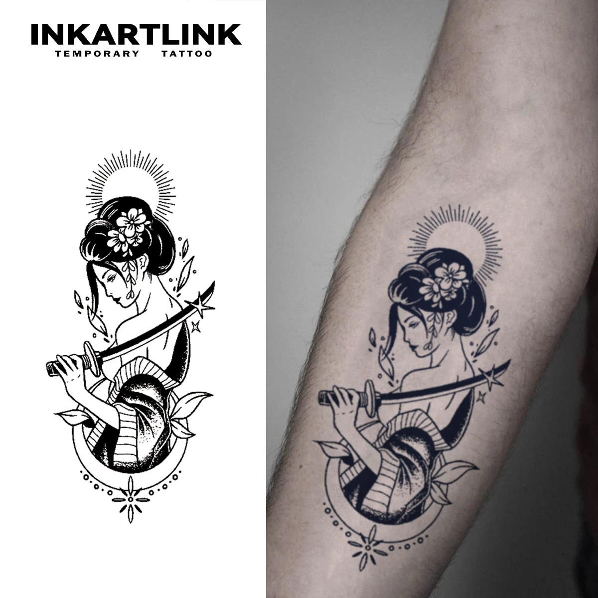 Adesivo de tatuagem temporária Ukiyo-e Samurai, tatuagem mágica à prova  d'água, dura até 15 dias de tatuagem falsa, tatuagem semi permanente -  AliExpress, image size:1200x1200