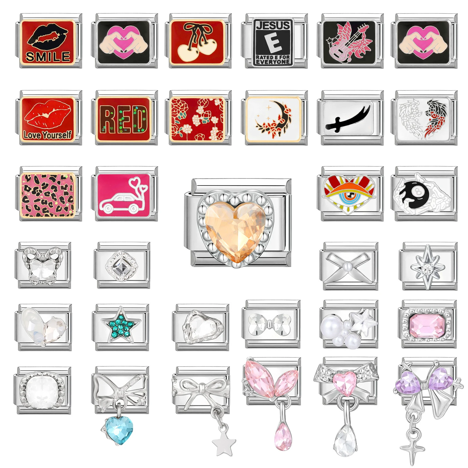Y2K Necklace Link Charm DIY Jewelry