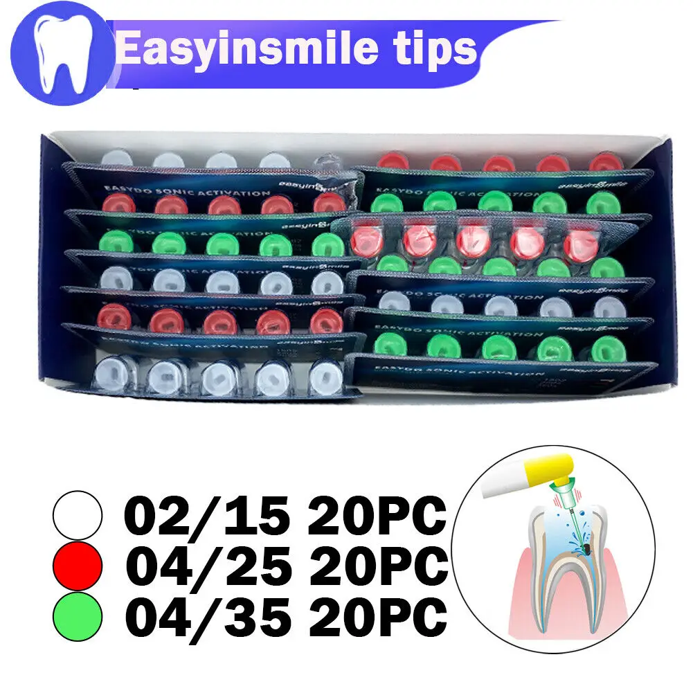 Puntas Activadoras Endosónicas 60XE Para Irrigador Sónico Dental Easyinsmile - ¡Limpieza Profunda Y Fácil!