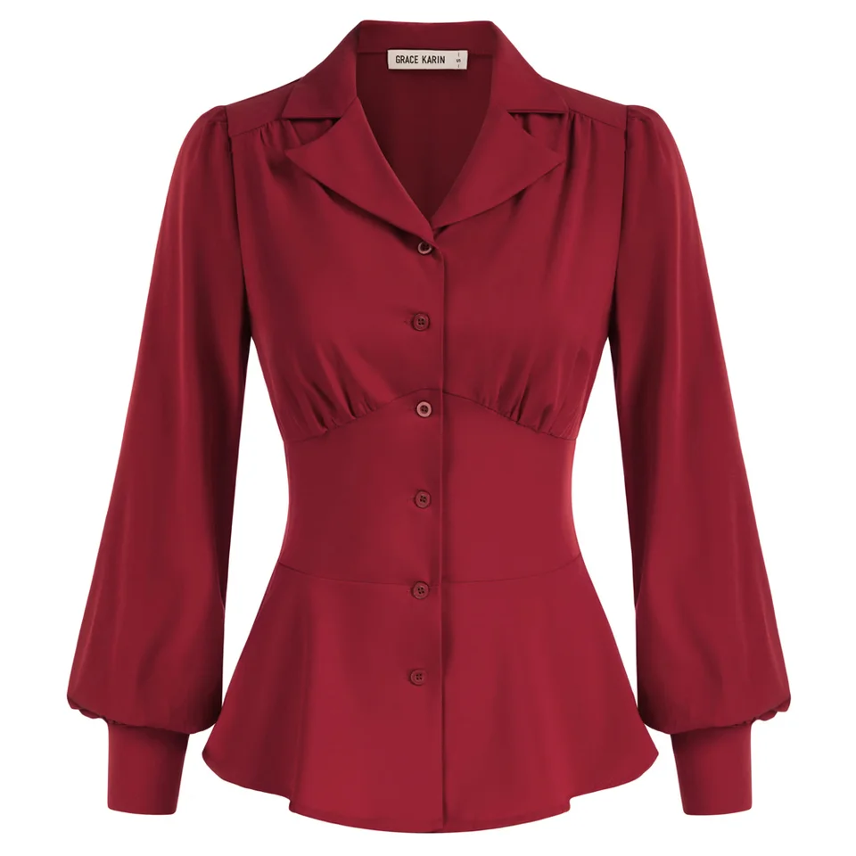 Robe Grace Karin Femme Chemisier à Manches Longues En Dentelle Pour Femme Col En V Décontracté Automne Hiver Blanc Chemisier Femme Dentelle