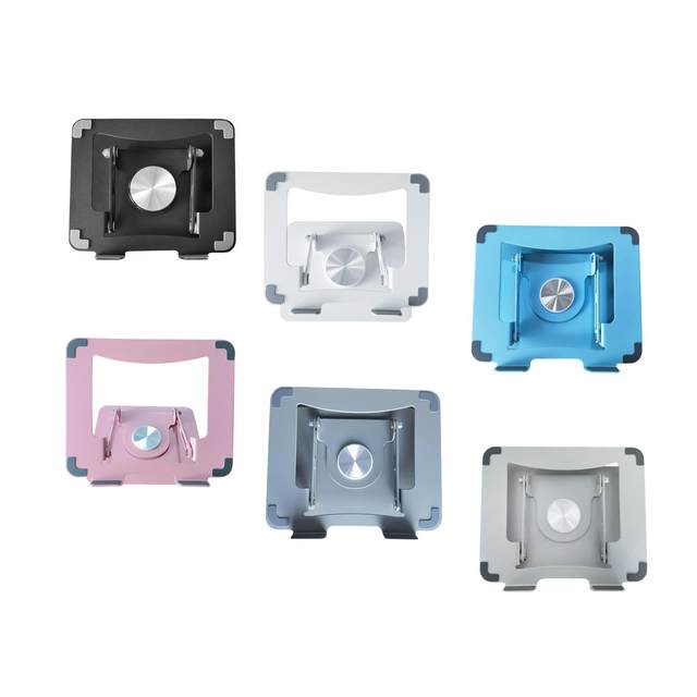 Folding Laptop Stand Laptop Holder Adjustable Height Book Stand for Reading Bracket Sturdy Swivel Stand Portable Notebook Stand