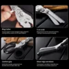 Stainless Steel Emergency Scissors and Pliers, Medical Trauma Shears Outdoor Camping Rescue Tool with Cutter and Glass Breaker 4