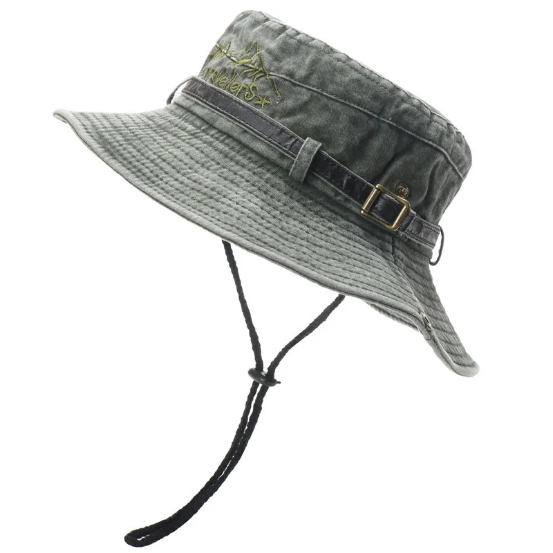 Hut Baumwolle gewaschen Fischer mütze Herren Outdoor Sonnen hüte Wandern Sonnenhut lässig Wandern Angeln Kappen Eimer Hut Casque tte – Detail 12