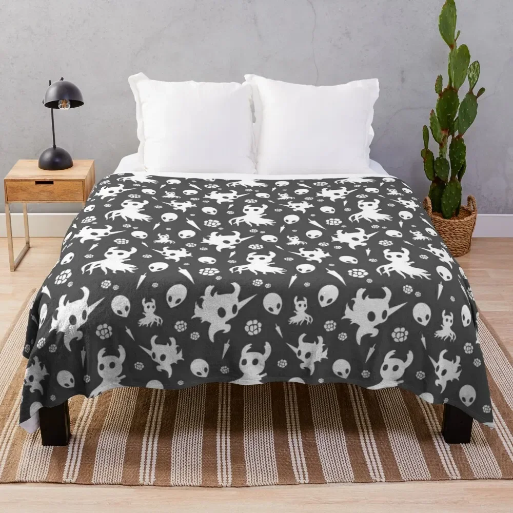 

SOUL Hollow Knight Pattern Throw Blanket Flannel Weighted Dorm Room Essentials for sofa Blankets