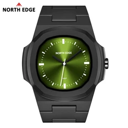 NORTH EDGE VOLT Fashion Digital Sports Watch - Waterproof Square Design (Black - Green)