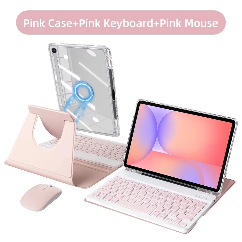 Enhanced Wireless Keyboard Case for Tablets - Smart and Sleek Design
