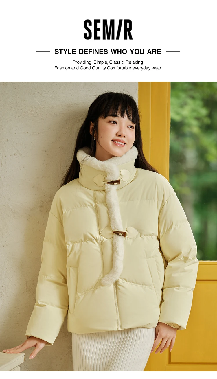 Down Jacket Women Waterproof Loose Gentle Winter New Literary Imitation Rabbit Fur Horn Button Windproof 4 Down Jacket Women Waterproof Loose Gentle Winter New Literary Imitation Rabbit Fur Horn Button Windproof