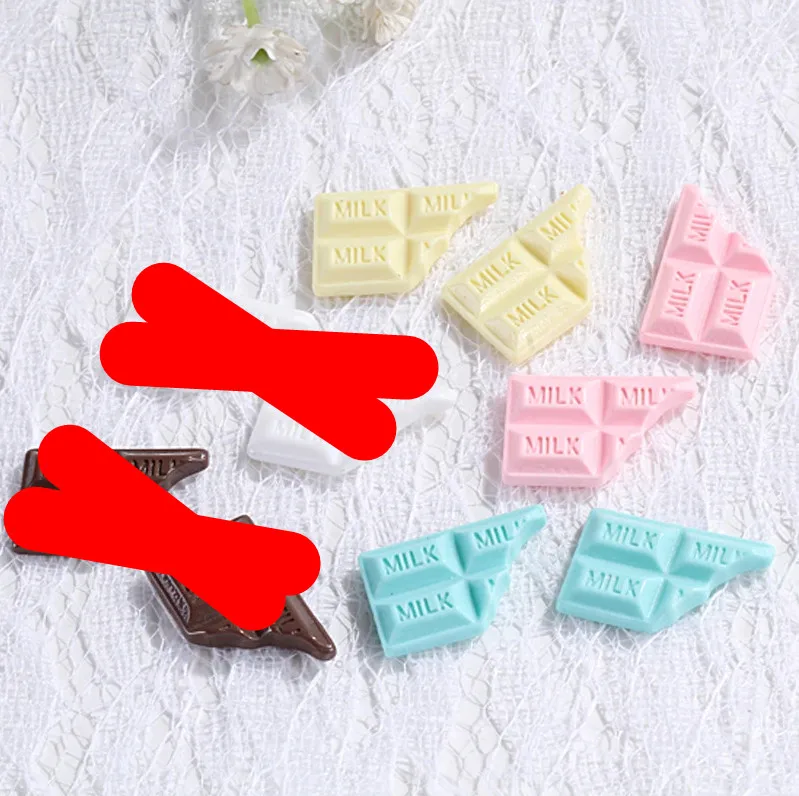 

For Diy Decoration 20pcs Very Popular And Kawaii Resin Chocolate