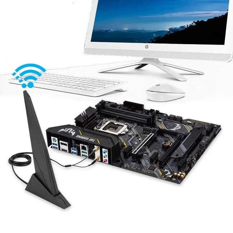 오리지널 Asus Wifi 2T2R 안테나 트라이 밴드 2.4G 5.8G 부스터, Rog Z390 Z490 X570 b460 B360 Pc 마더 보드 라우터 네트워크 카드