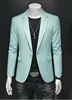 Fashion Men's Business Casual Blazer Black White Red Green Solid Color Slim Fit Jacket Wedding Groom Party Suit Coat M-6XL 5