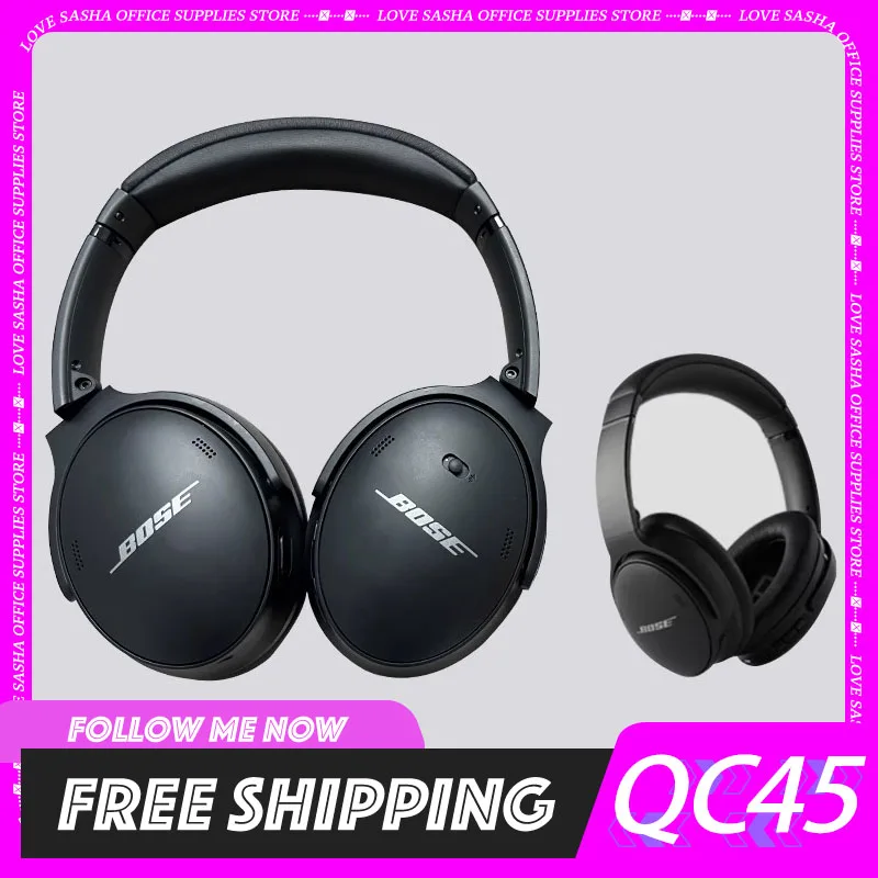 

Qc45 Wireless Headphones Bluetooth Noise-Cancelling Headset Head-Mounted Fold Portable Earphone Long Endurance For Boy Girl Gift