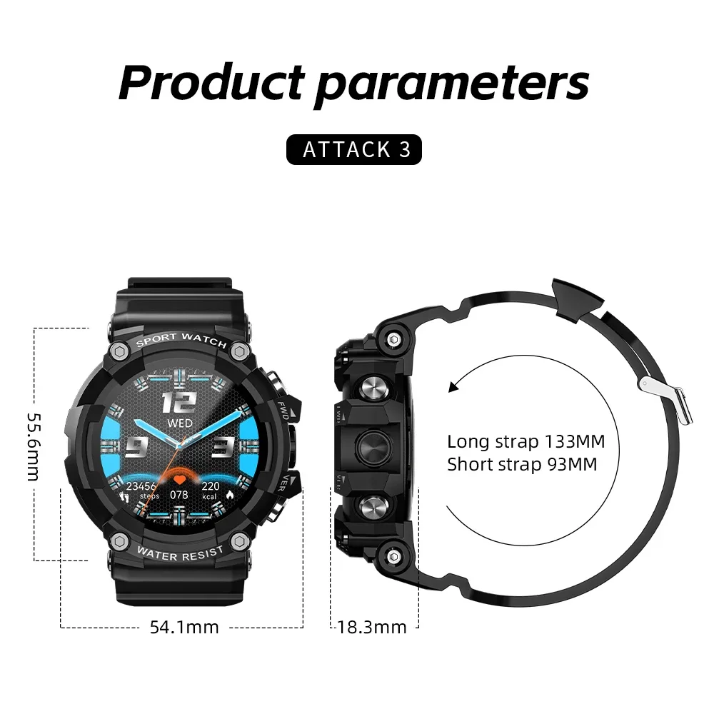 LOKMAT   Ʈ ġ,  ȭ, ƮϽ ƮĿ, ECG ɹڼ , IP68 ߿ Ʈġ, ATTACK 3, ǰ