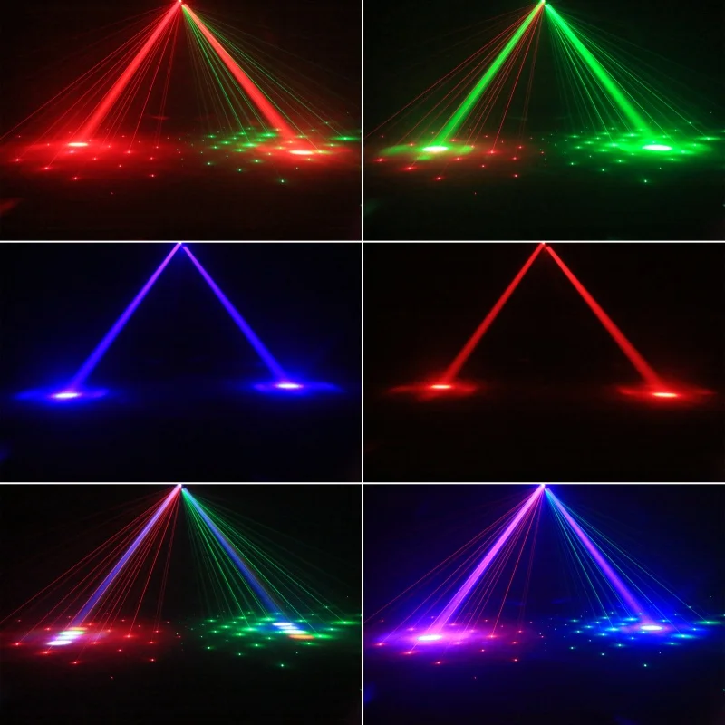 Colorful 60W RGBW Stage Effect Light Remote Control Self-Propelled LED Double He