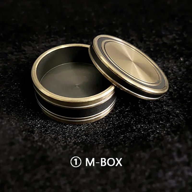 M-BOX (하프 달러) 마술 트릭 코인 나타나기 Vanish Magia 마술사 클로즈업 환상 특수 효과 소품 Mentalism 업그레이드 된 Okito Box